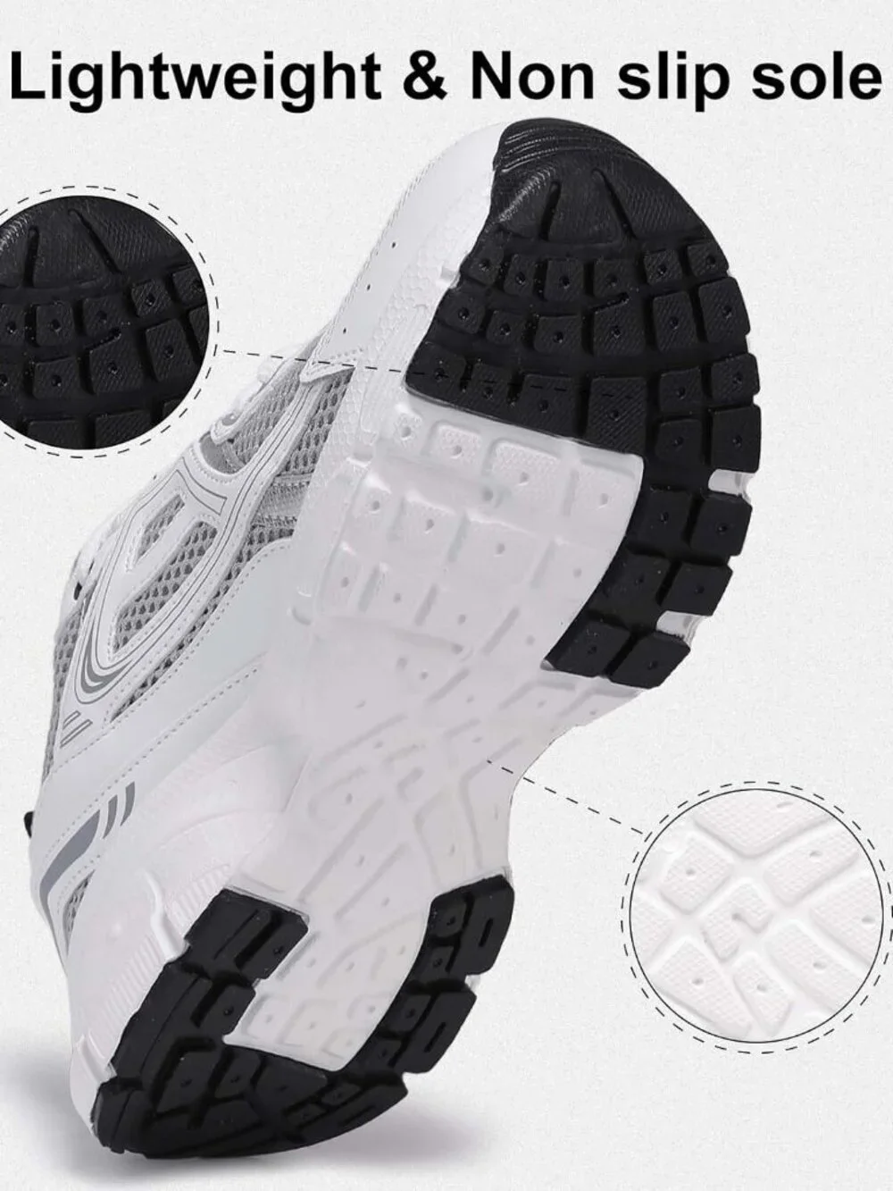 Women's Grey Chunky Fashion Sneakers Casual Sports Shoes Mesh Athletic
